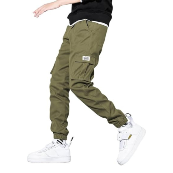 Stretch Elastic Waist Cargo Pants